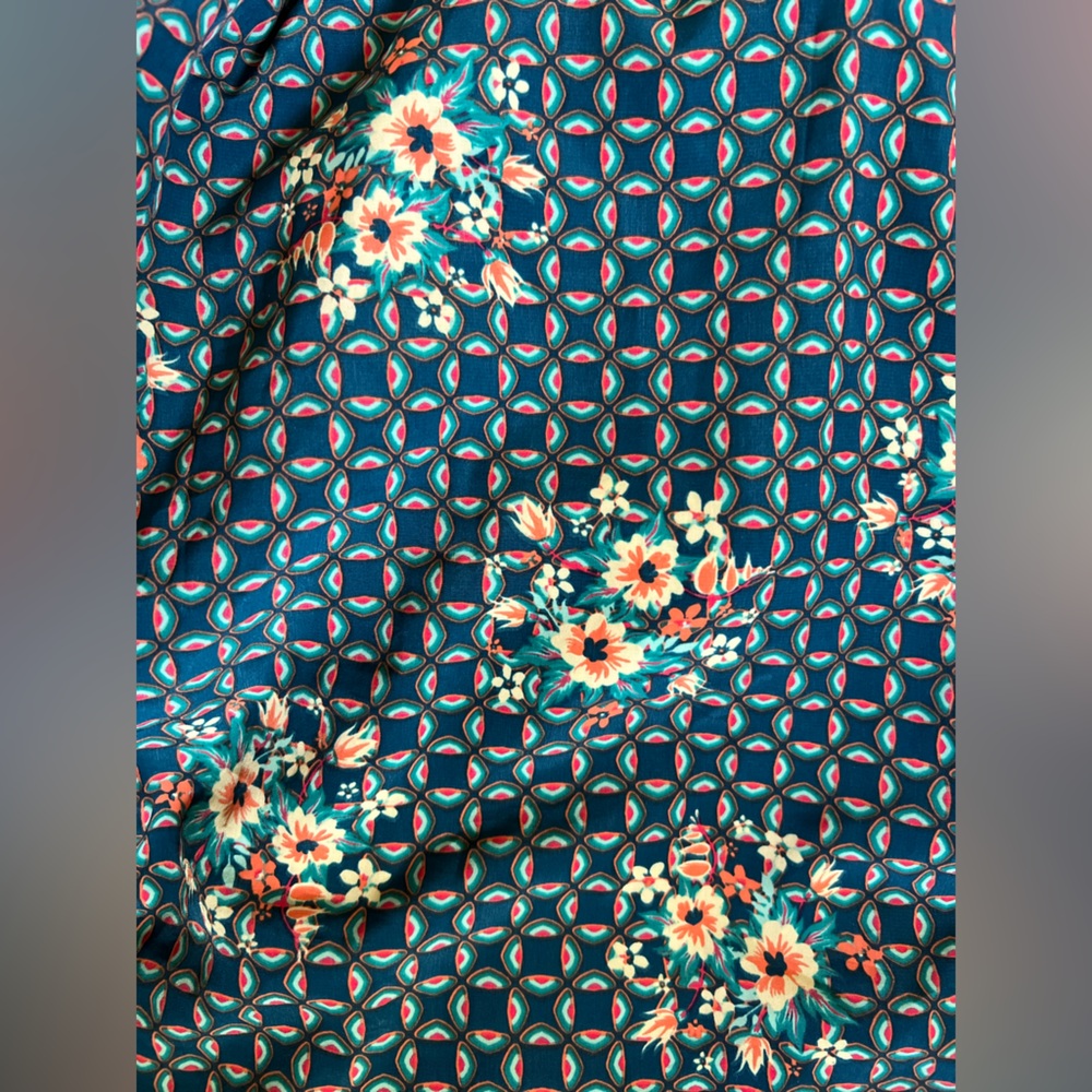 LULAROE JOY Floral Printed Long Kimono Vest EUC - Picture 10 of 12